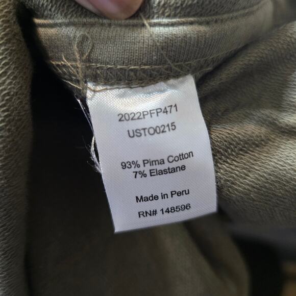 Universal Standard Olive Green Fiona Side Slit Sweatshirt Size 4XS(0/00) - Picture 6 of 7